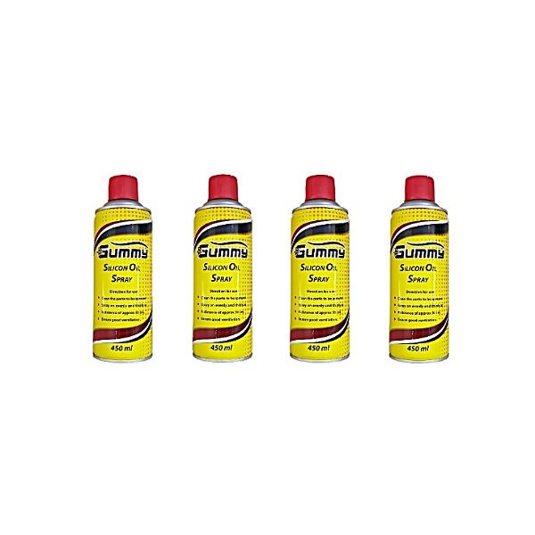 اسپری روان کننده مدل silicon oil حجم 450 میلی لیتر مجموعه 4 عددی